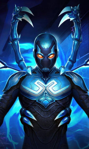 Blue Beetle Mobile Background 1280x2120px