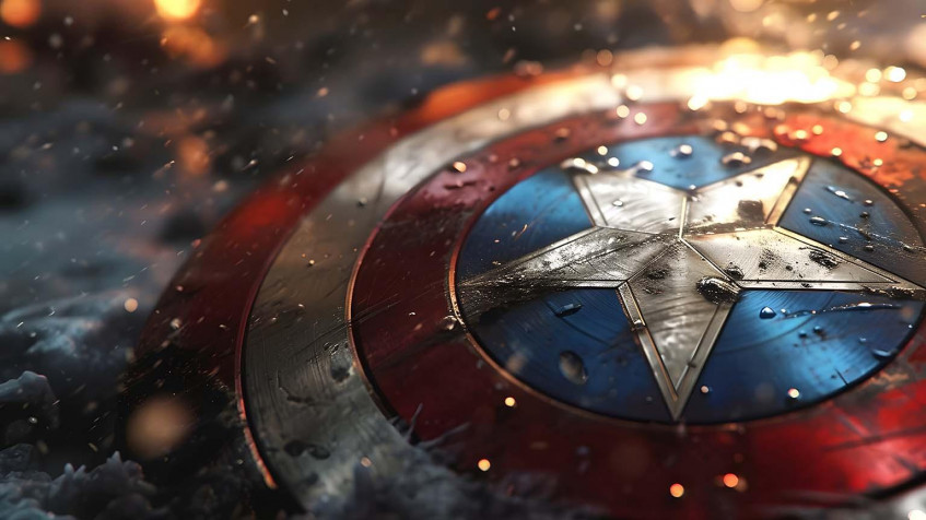 Captain America HD Background 1536x864px