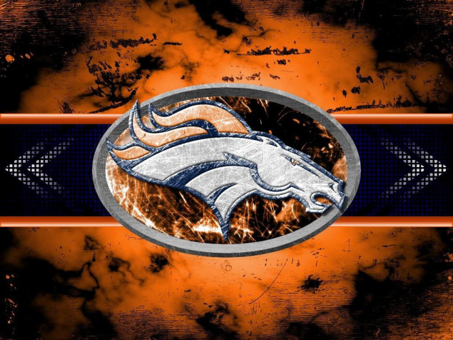 Denver Broncos Logo Laptop Wallpaper 1024x768px