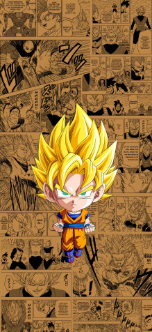 Goku Chibi Phone HD Background 1301x2820px