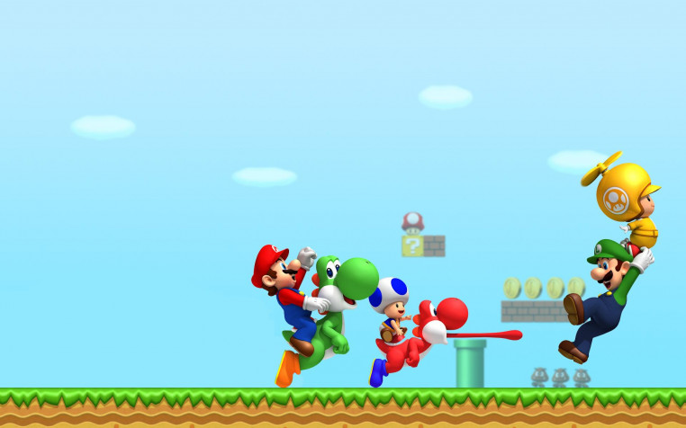 Mario Bros Widescreen HD Wallpaper 1920x1200px