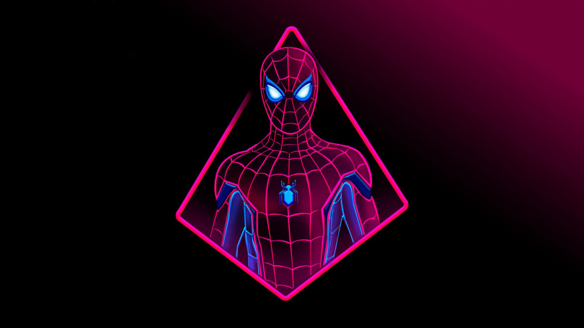 Neon Spider Man 2k QHD Wallpaper 2560x1440px