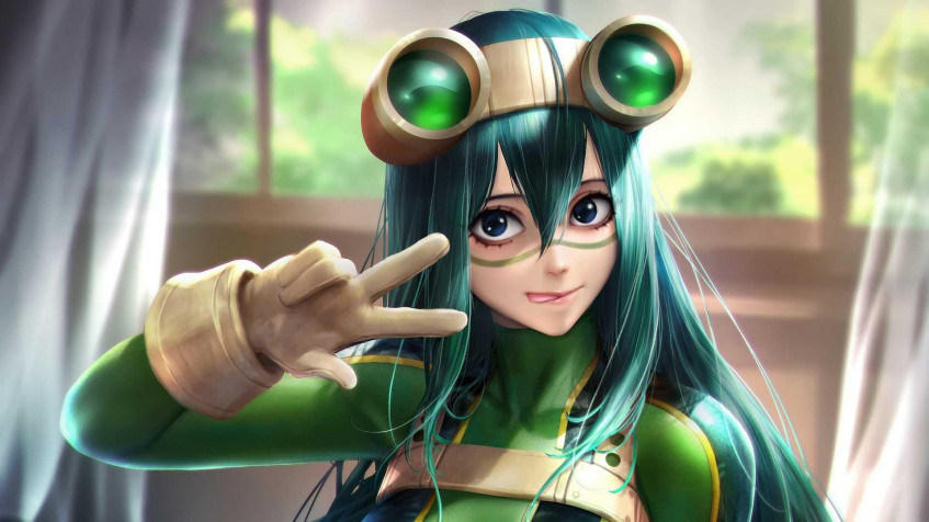 Tsuyu Asui Full HD 1080p Wallpaper 1920x1080px