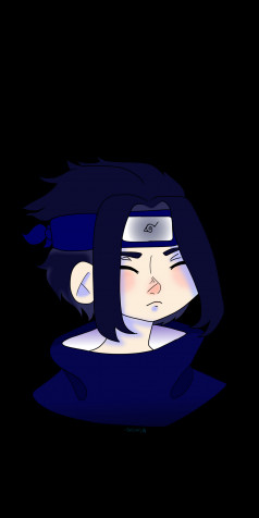 Sasuke Chibi Phone Background Image 1280x2560px