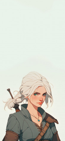 Cartoon The Witcher Phone HD Background 1181x2560px