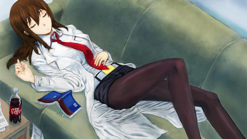 Kurisu Makise Full HD 1080p Wallpaper 1920x1080px