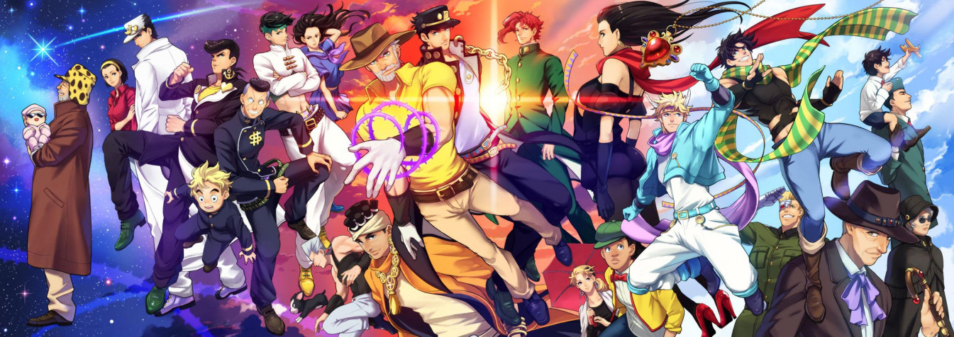 Jojo No Kimyou Na Bouken HD Wallpaper 2400x850px