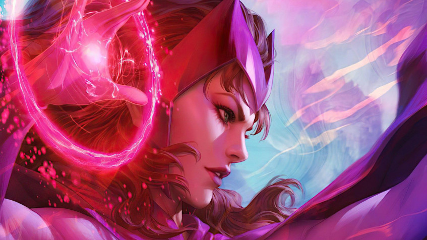 Scarlet Witch Full HD 1080p Wallpaper 1920x1080px