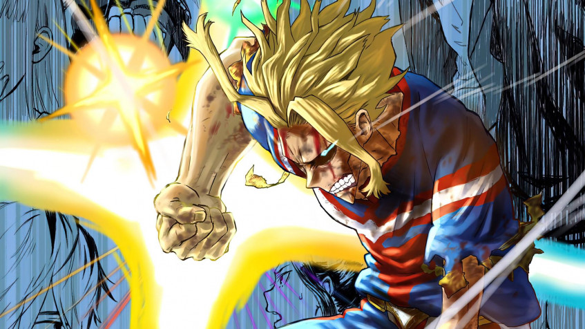 All Might Full HD 1080p Wallpaper 1920x1080px