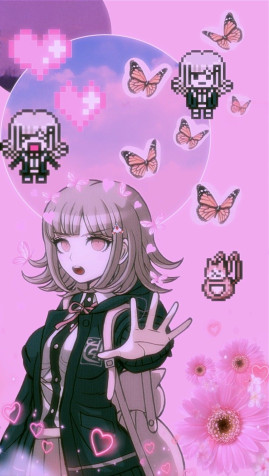 Chiaki Nanami iPhone Background Image 819x1448px