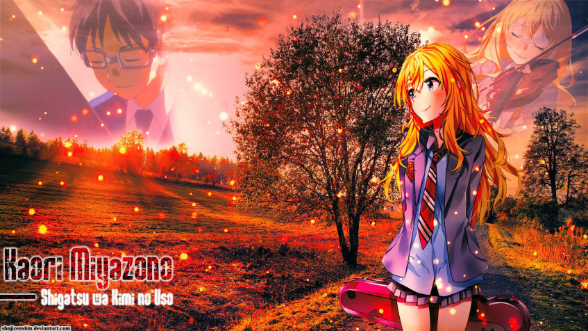 Kaori Miyazono Full HD 1080p Wallpaper 1920x1080px