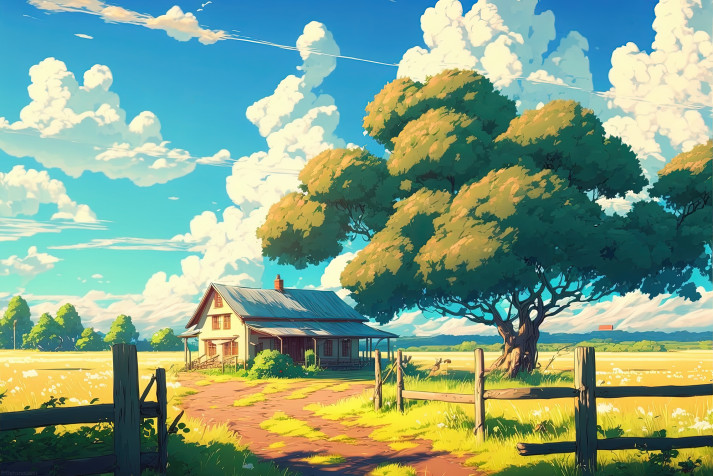 Anime Scenery HD Wallpaper 2000x1336px