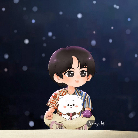 Cartoon Bts Jin Android Wallpaper Image 1400x1400px