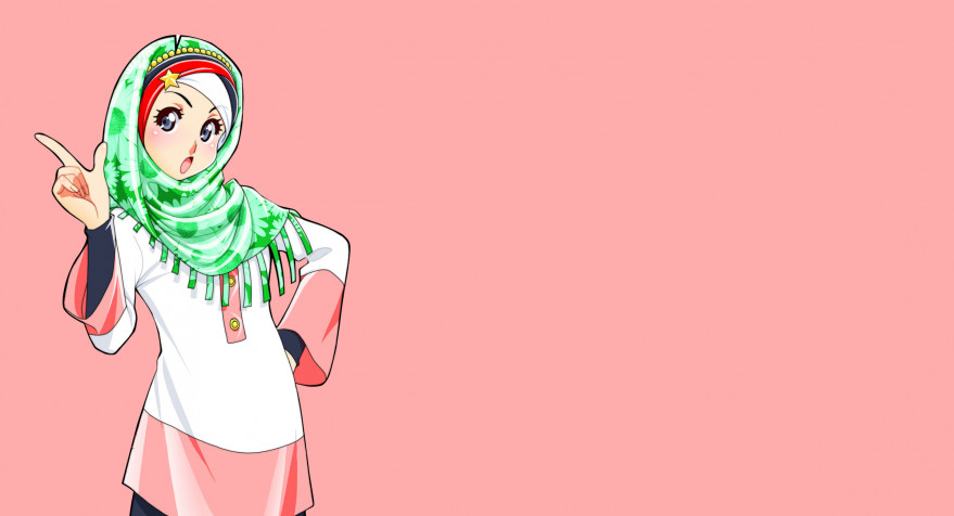 Hijab Girl MacBook Wallpaper 2400x1300px