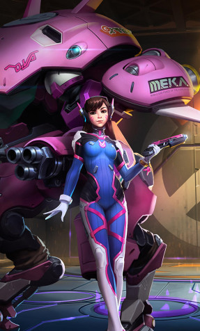 Dva Overwatch Phone Background Image 1280x2120px