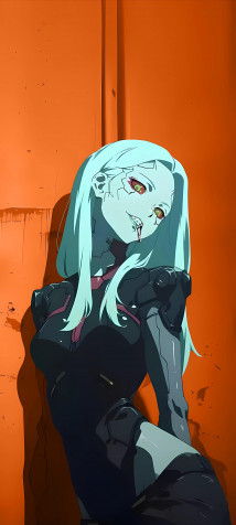 Rebecca Cyberpunk Android Wallpaper 2250x5000px