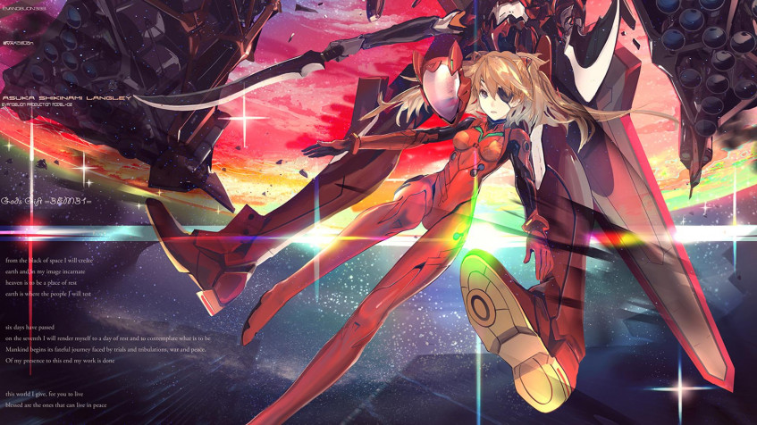 Asuka Langley Full HD 1080p Wallpaper 1920x1080px