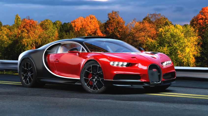 Bugatti Chiron Full HD 1080p Wallpaper 1920x1080px