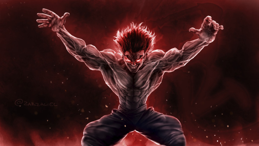 Yujiro Hanma Full HD 1080p Wallpaper 1920x1080px