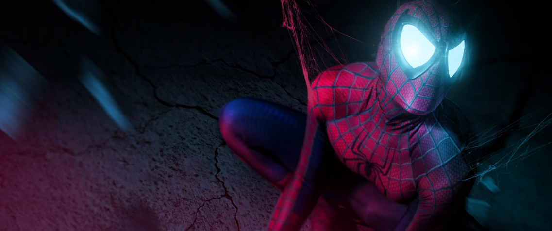 Neon Spider Man UltraWide QHD Wallpaper 3440x1440px