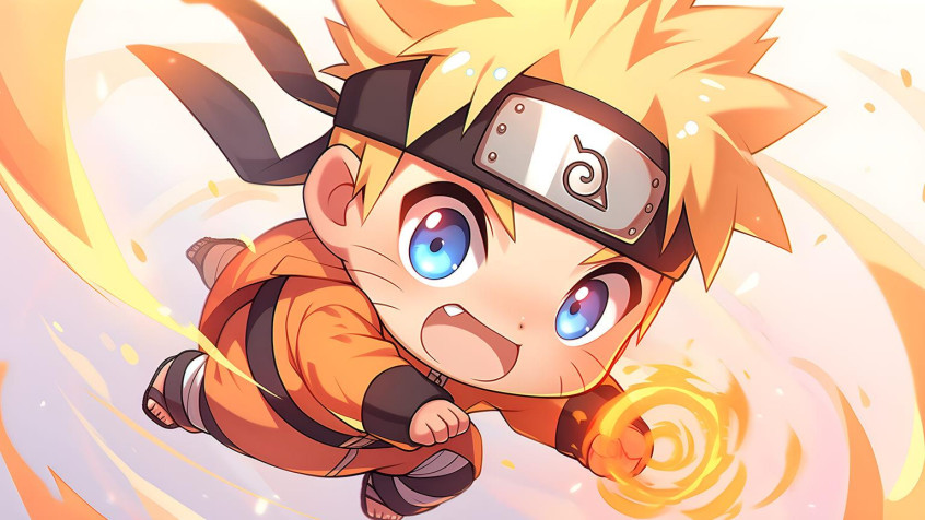 Cute Naruto Desktop HD Background 1536x864px