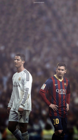 Ronaldo And Messi Phone Background 1152x2048px