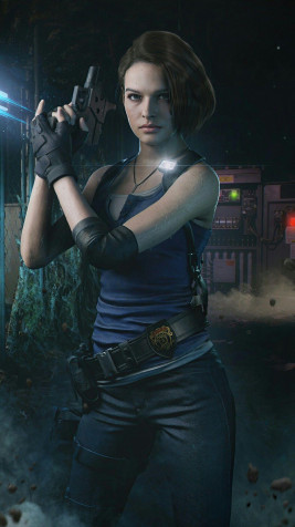 Jill Valentine Phone Background 1080x1920px