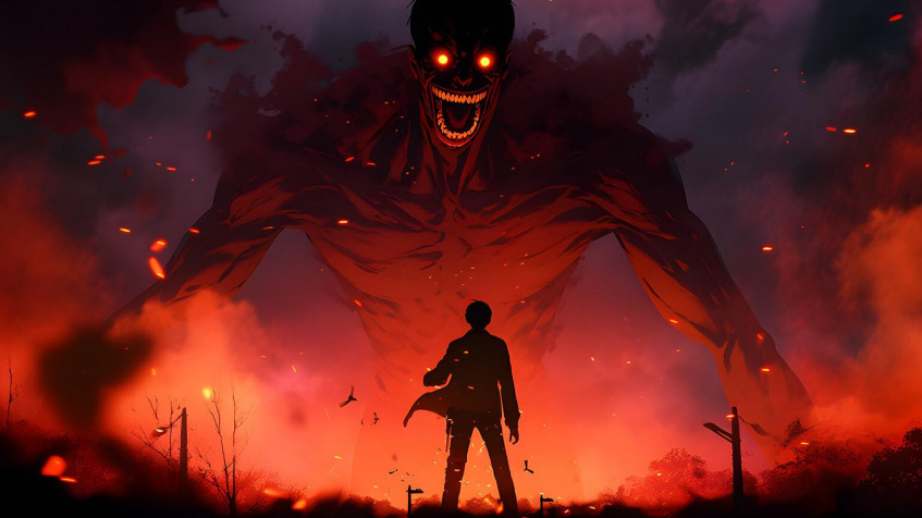 Attack On Titan Laptop Background 1536x864px