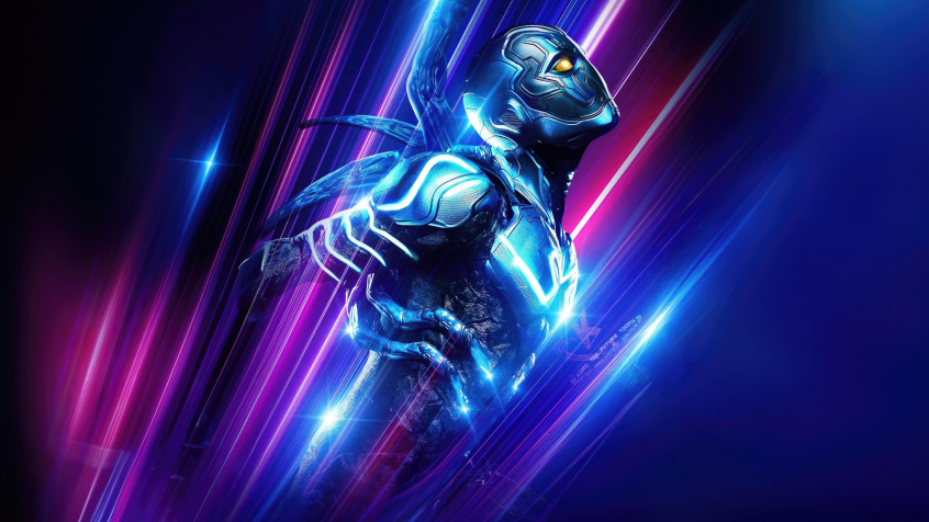 Blue Beetle HD Background 7280x4096px