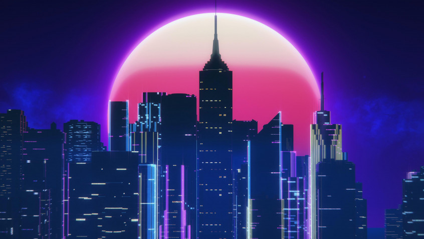 Neon City 4k UHD Wallpaper 3840x2160px