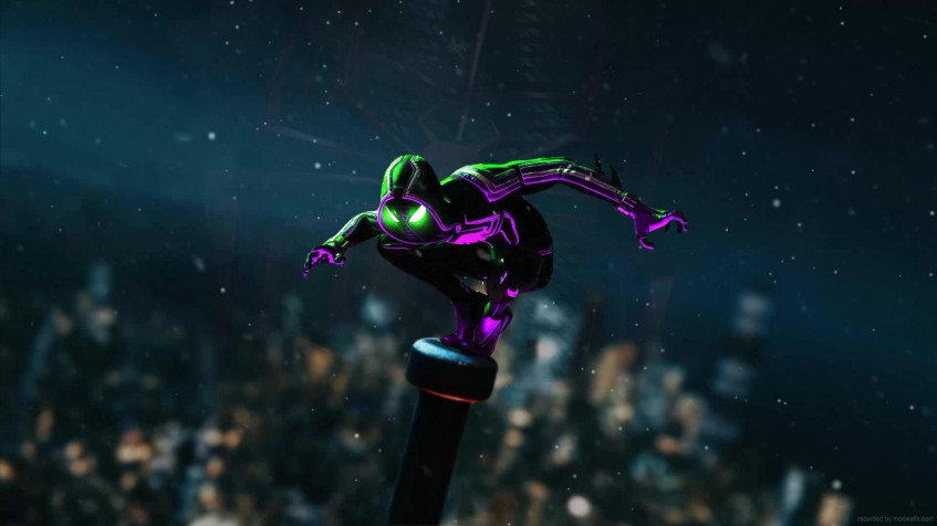 Neon Spider Man Full HD 1080p Wallpaper 1920x1080px