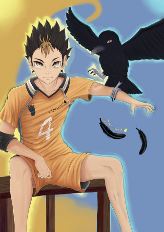 Yu Nishinoya iPhone Wallpaper 1024x1448px