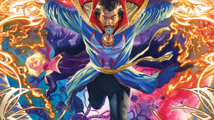 Cartoon Dr Strange Laptop Background 1600x900px