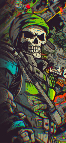 Cool Skull Mobile Background 1183x2560px