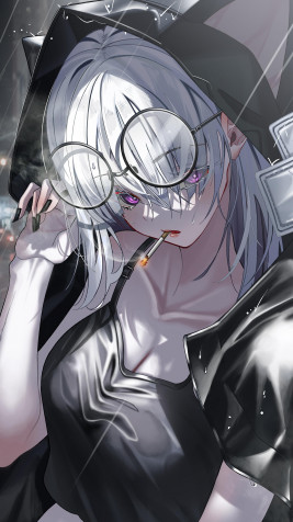 Sunglasses Anime Girl 4k Phone Wallpaper 2160x3840px