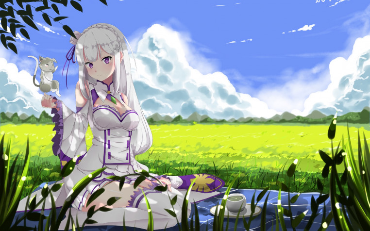 Re Zero Widescreen HD Wallpaper 1920x1200px