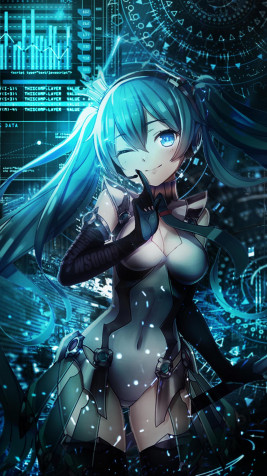 Hatsune Miku Phone Wallpaper 1280x2276px