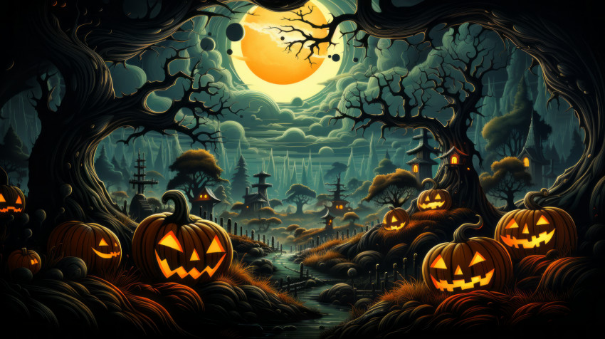 Halloween HD Background 1920x1076px