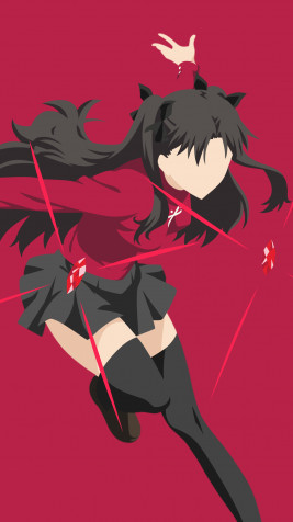 Rin Tohsaka iPhone Background Image 1080x1920px