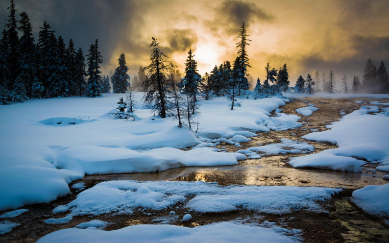 Yellowstone National Park Widescreen HD Wallpaper 1920x1200px