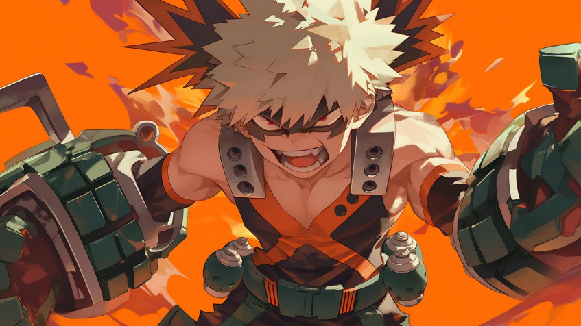 Katsuki Bakugo Laptop Background 1536x864px