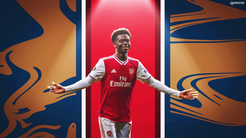 Bukayo Saka Full HD 1080p Wallpaper 1920x1080px