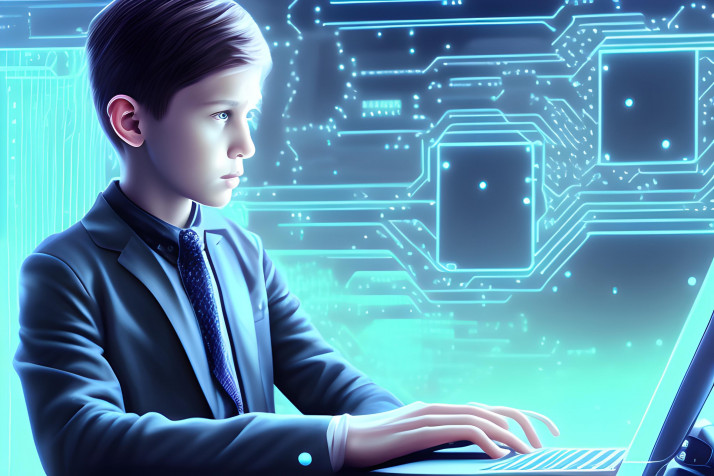 Hacker Boy Desktop HD Background 3072x2048px