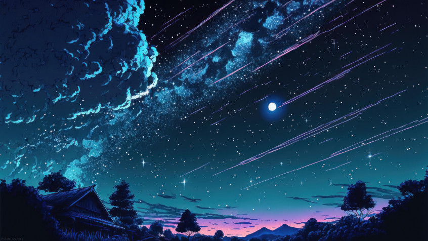 Night Stars 2k QHD Wallpaper 2560x1440px