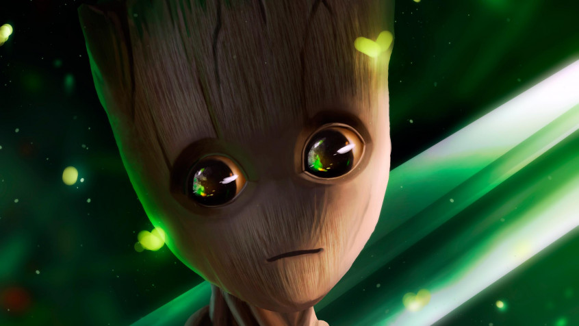 Baby Groot MacBook Wallpaper 2659x1496px