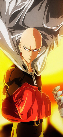 Saitama iPhone 14 Plus Wallpaper 1284x2778px