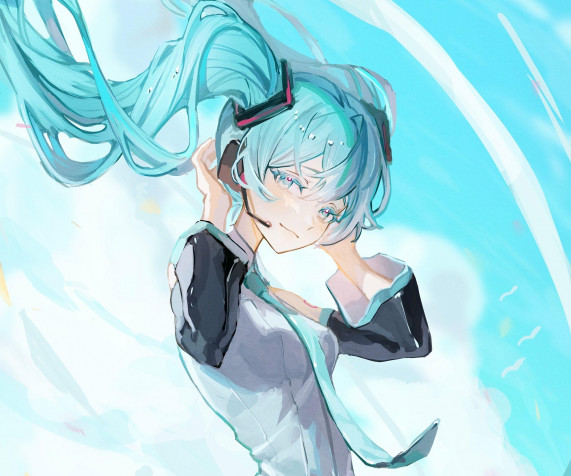 Hatsune Miku Laptop Background 2322x1935px