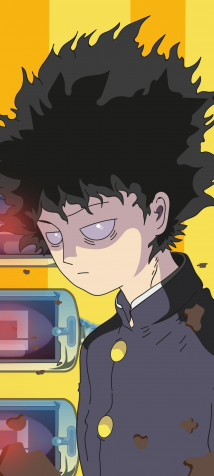 Mob Psycho 100 iPhone Wallpaper Image 1080x2400px