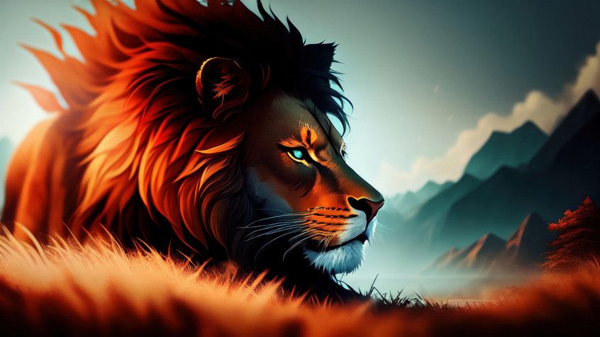 Lion 4k UHD Wallpaper 3840x2160px