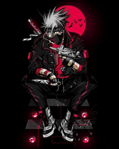 Kakashi Mobile Background 3500x4369px